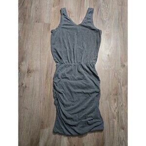 Sundry Racerback Slub Tank top Dress Ruched uptown Scrunch gray size 3 Large